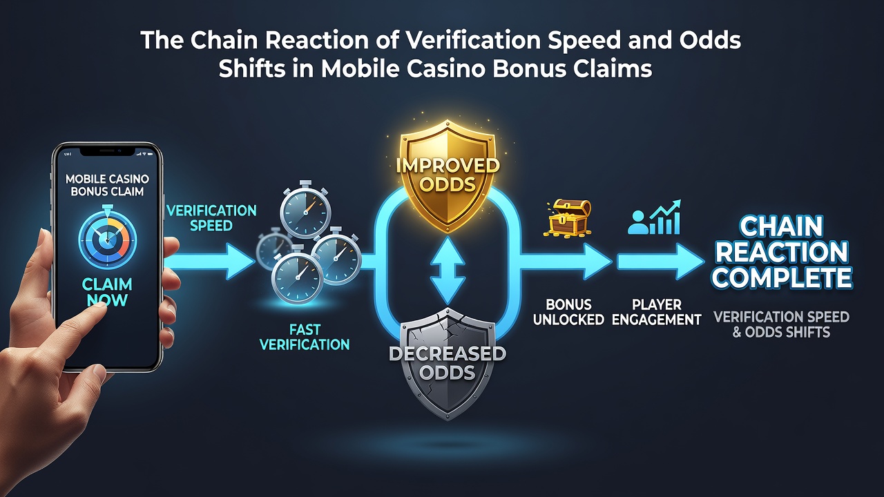 Diagramm zur Verknüpfung von Verifizierungsgeschwindigkeit, Bonusaktivierung und Quotenanpassungen in mobilen Casino-Umgebungen